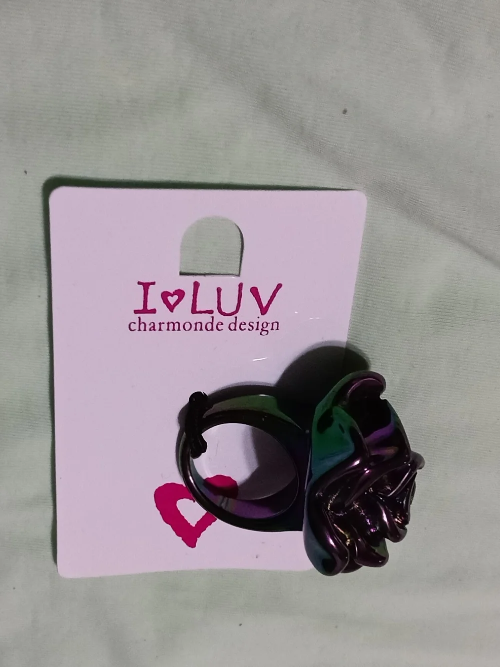 I Luv You stylish iridescent